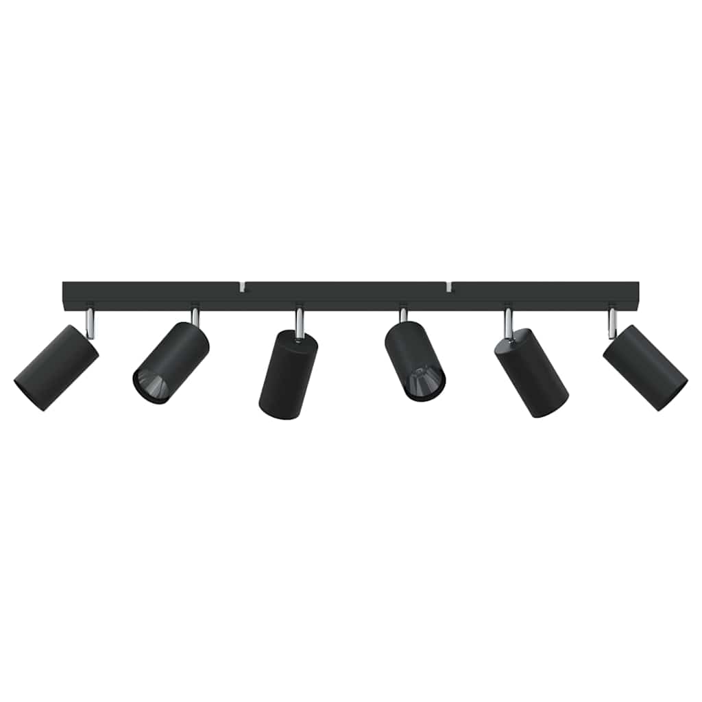 vidaXL Ceiling Spotlight with Spotlights Black 73 x 6 x 16 cm Metal