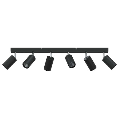 vidaXL Ceiling Spotlight with Spotlights Black 73 x 6 x 16 cm Metal