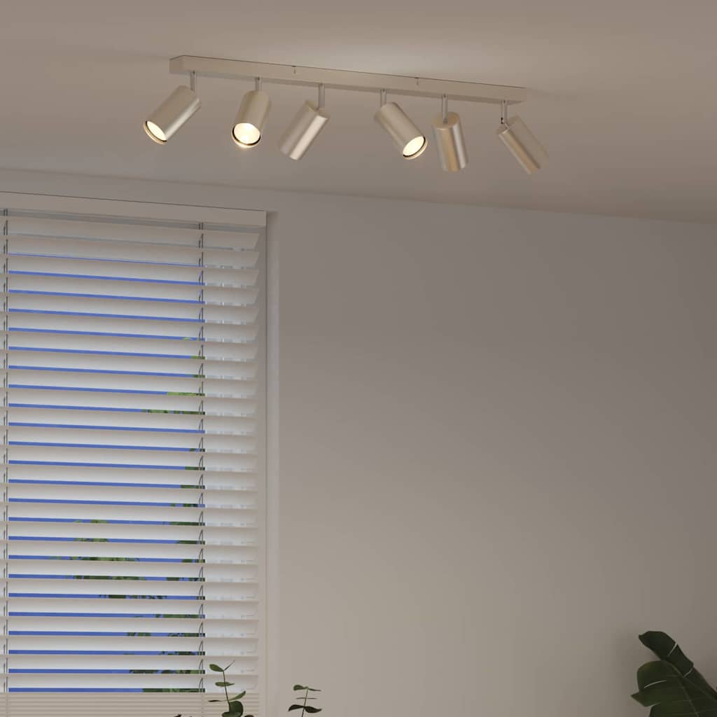 vidaXL Ceiling Spotlight with Spotlights Nickel 73 x 6 x 16 cm Metal