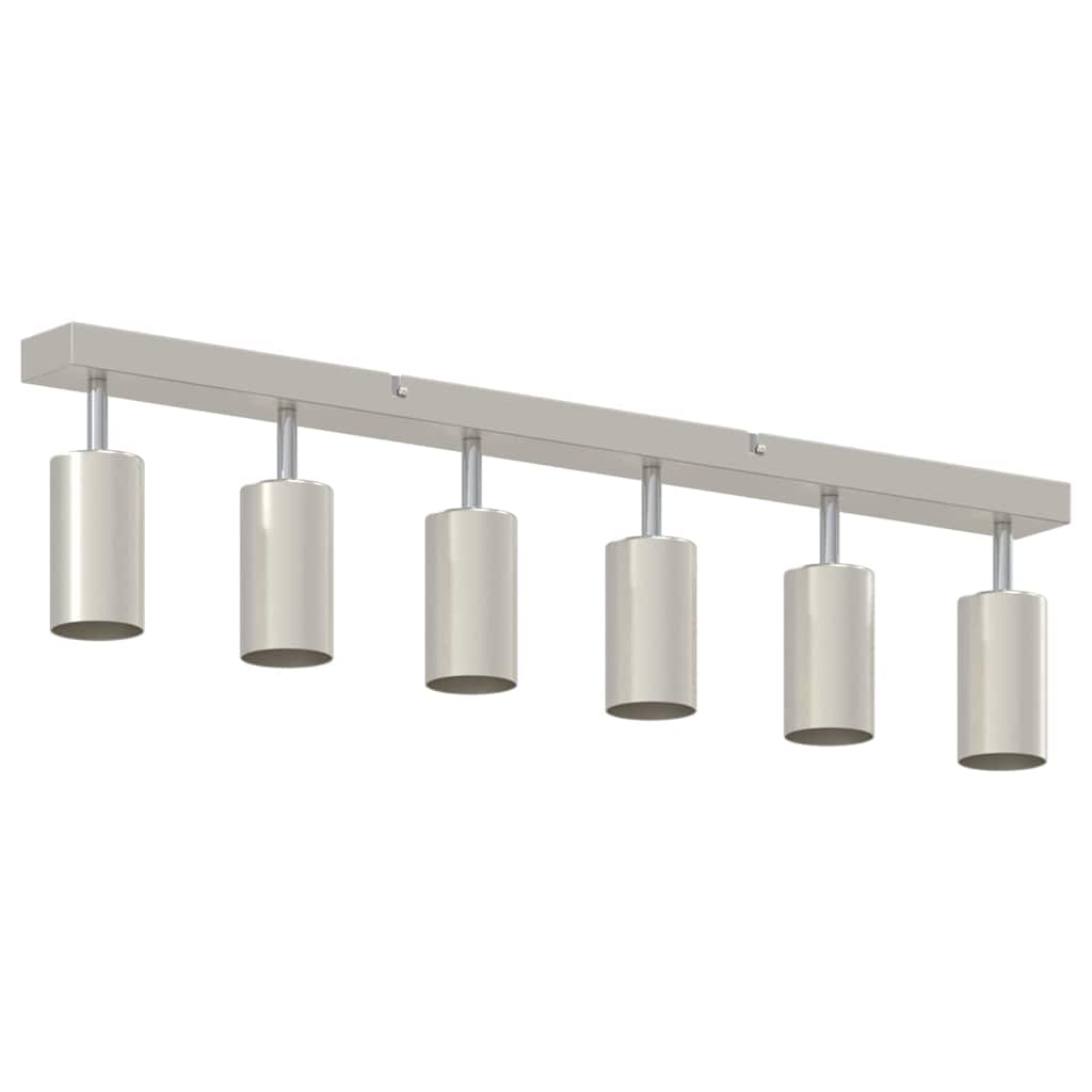 vidaXL Ceiling Spotlight with Spotlights Nickel 73 x 6 x 16 cm Metal