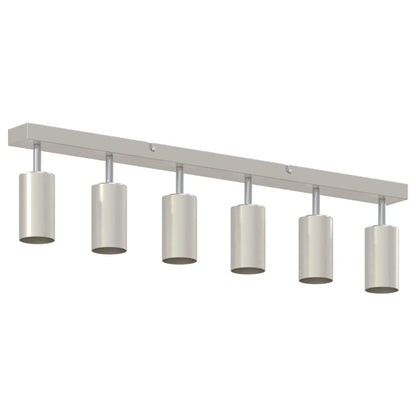 vidaXL Ceiling Spotlight with Spotlights Nickel 73 x 6 x 16 cm Metal