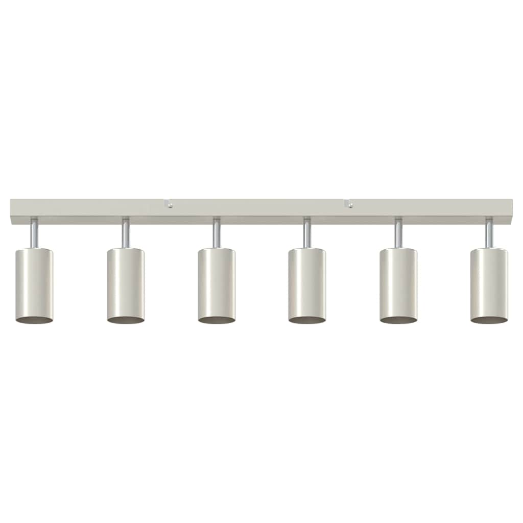 vidaXL Ceiling Spotlight with Spotlights Nickel 73 x 6 x 16 cm Metal