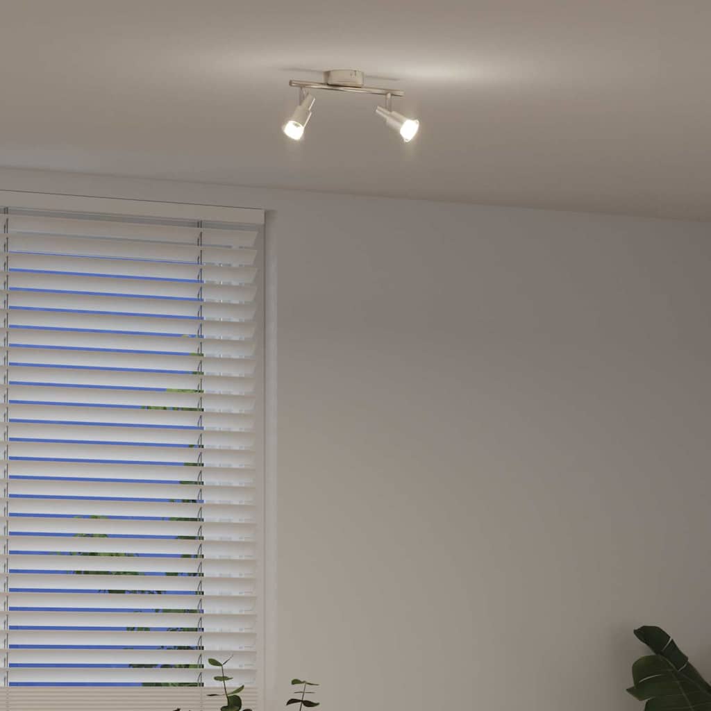 vidaXL Ceiling Spotlight with Spotlights Nickel 25.5 x 8 x 11 cm Steel