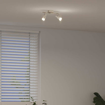 vidaXL Ceiling Spotlight with Spotlights Nickel 25.5 x 8 x 11 cm Steel