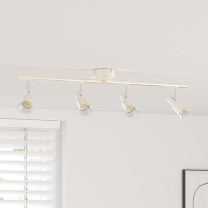 vidaXL Ceiling Spotlight with Spotlights Nickel 70 x 9 x 12.5 cm Steel