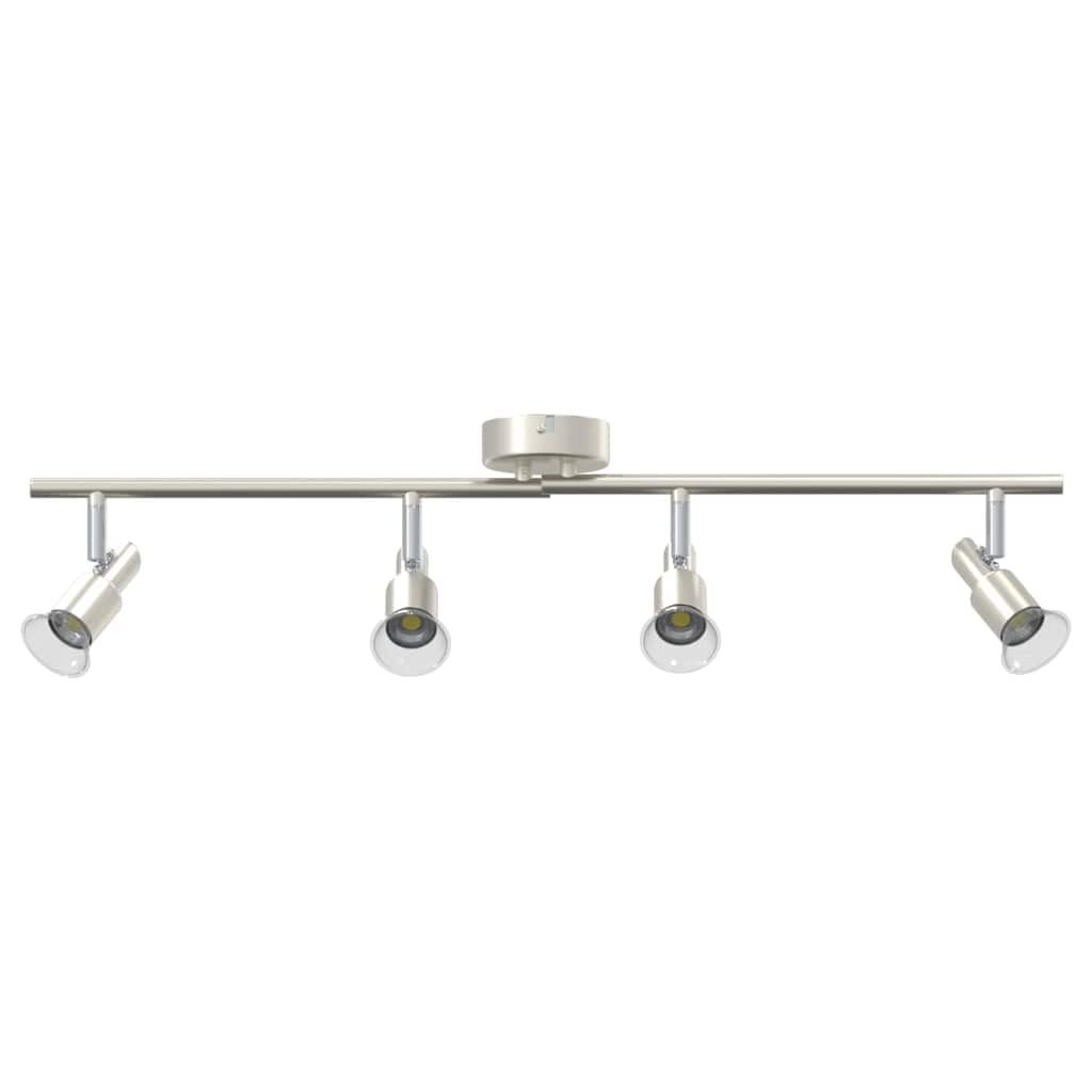 vidaXL Ceiling Spotlight with Spotlights Nickel 70 x 9 x 12.5 cm Steel