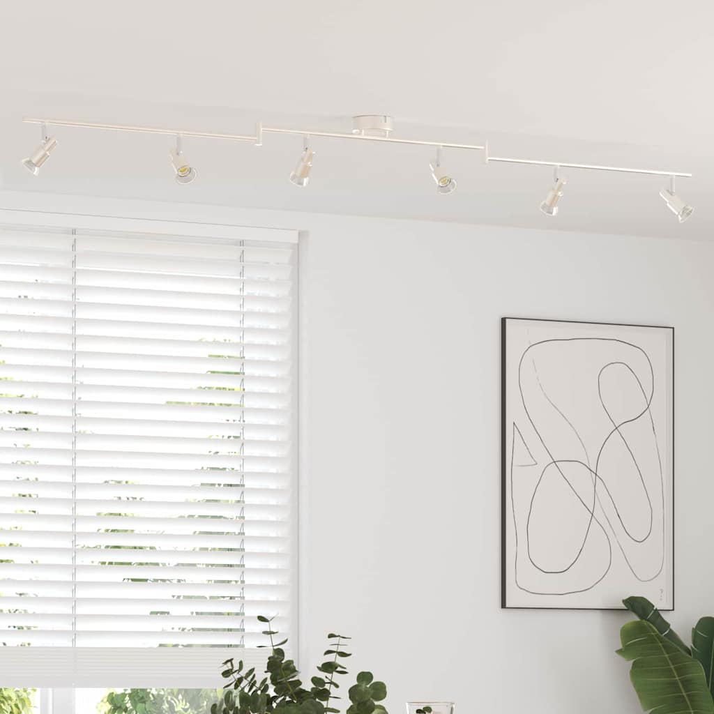 vidaXL Ceiling Spotlight Brushed Nickel 176.5 x 9.5 x 14 cm Steel