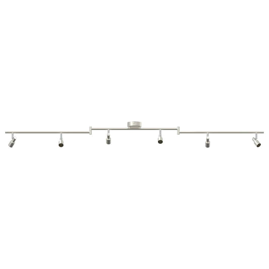 vidaXL Ceiling Spotlight Brushed Nickel 176.5 x 9.5 x 14 cm Steel