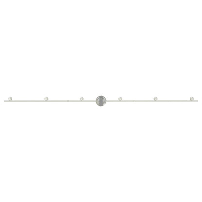 vidaXL Ceiling Spotlight Brushed Nickel 176.5 x 9.5 x 14 cm Steel