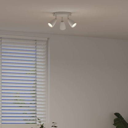 vidaXL Ceiling Spotlight with Spotlights White 19 x 19 x 14.5 cm Metal
