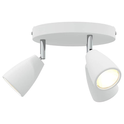 vidaXL Ceiling Spotlight with Spotlights White 19 x 19 x 14.5 cm Metal