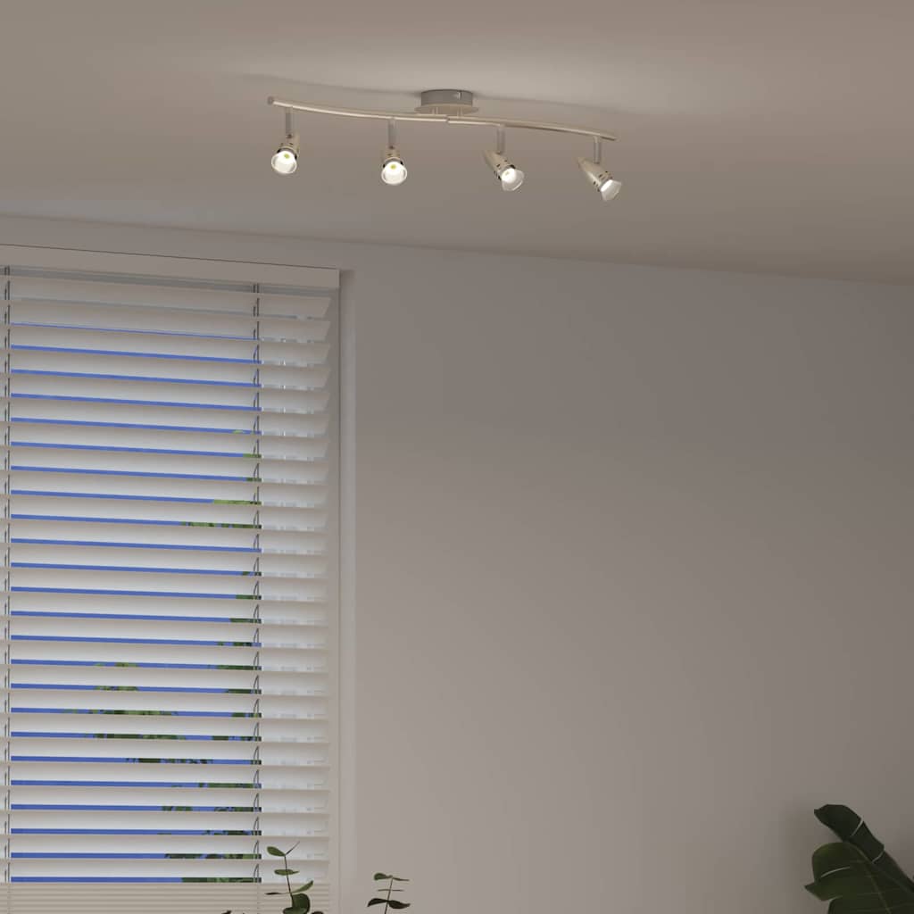 vidaXL Ceiling Spotlight Nickel 61 x 10 x 12.5 cm Metal