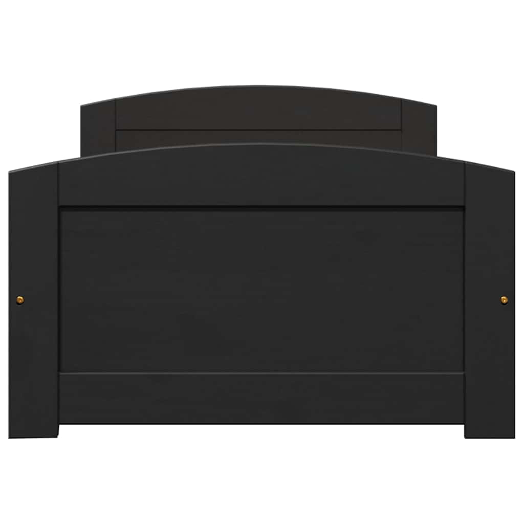 vidaXL Day Bed with 2 Drawers without Mattress IRUN Black 90x200 cm
