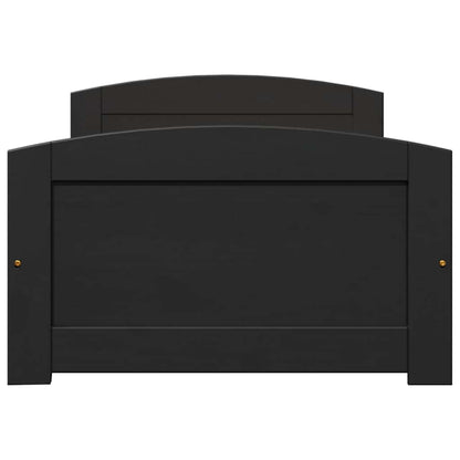 vidaXL Day Bed with 2 Drawers without Mattress IRUN Black 90x200 cm