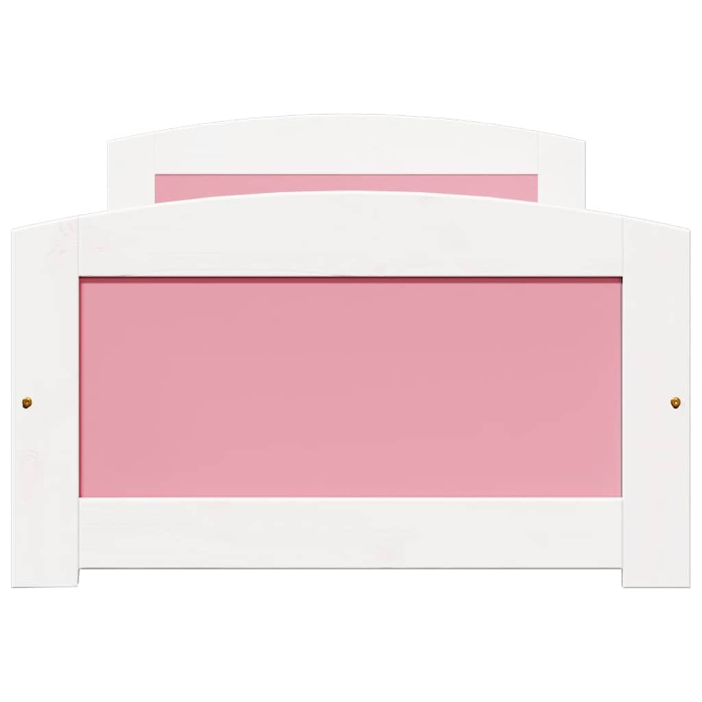 vidaXL Day Bed with 2 Drawers without Mattress IRUN White&Pink 90x200 cm