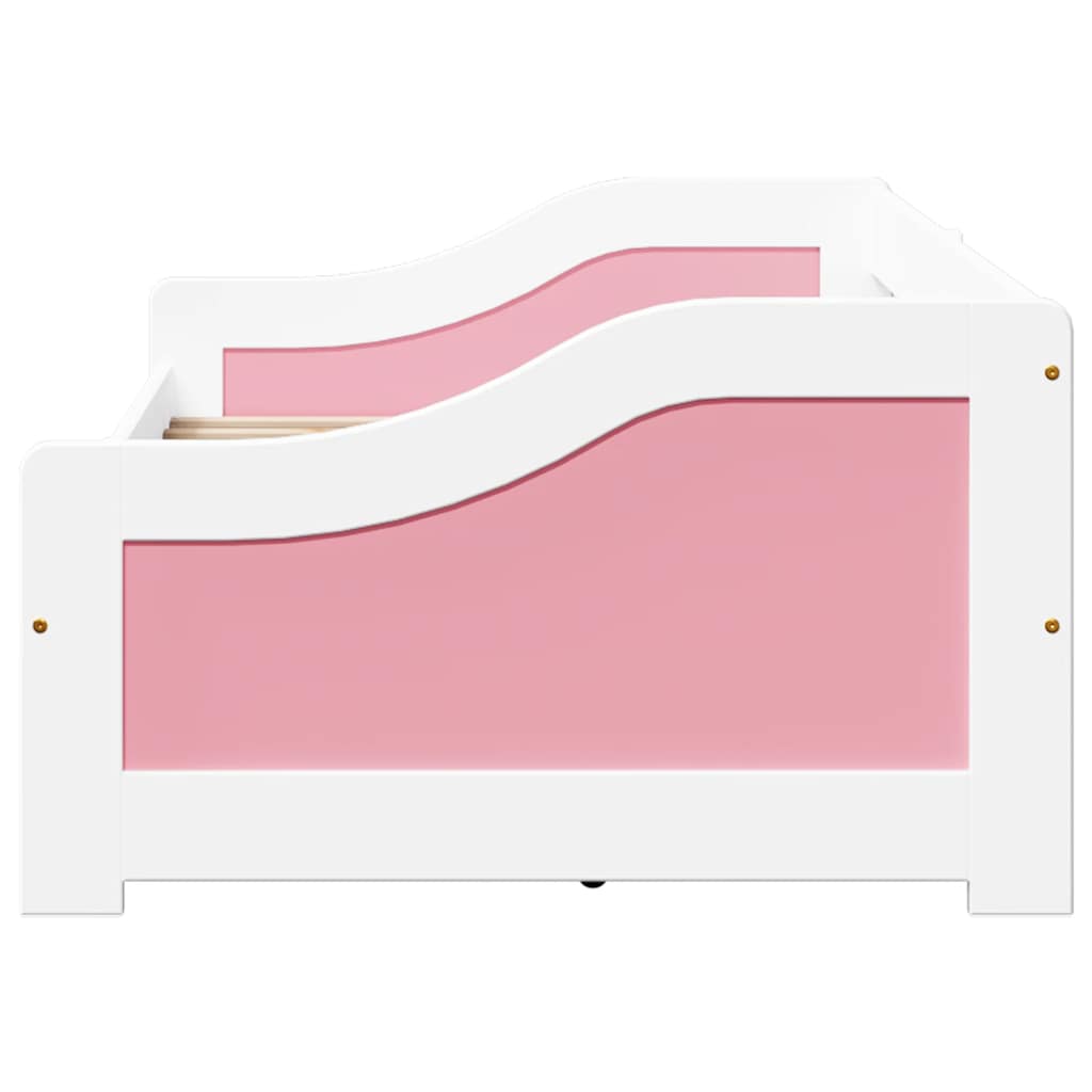 vidaXL Day Bed with 2 Drawers without Mattress IRUN White&Pink 90x200 cm