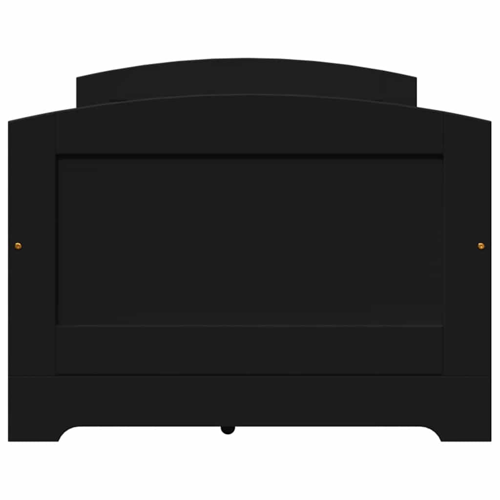 vidaXL Day Bed with 5 Drawers without Mattress IRUN Black 90x200 cm