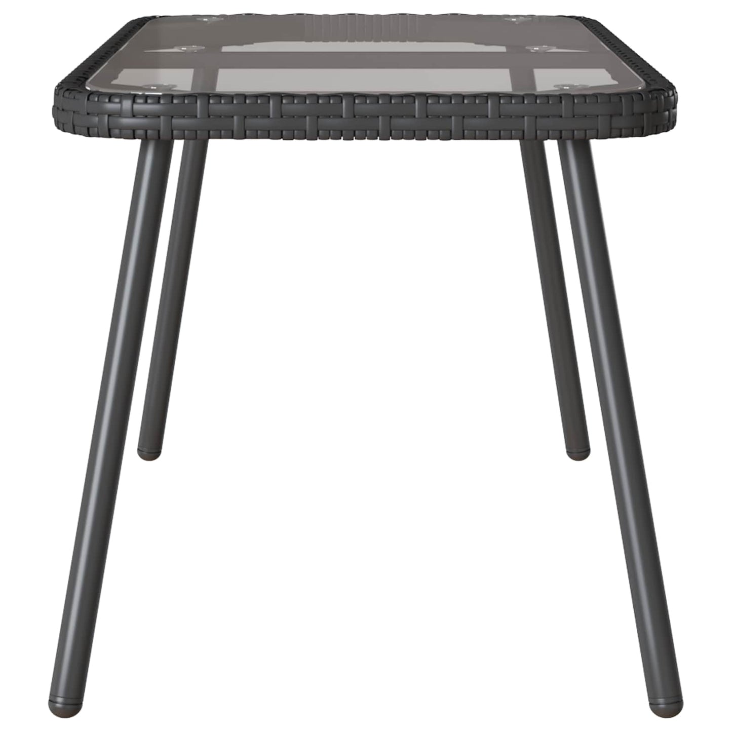 vidaXL Coffee Table Black 90 x 45 x 43 cm Poly Rattan