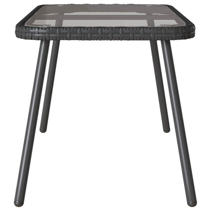 vidaXL Coffee Table Black 90 x 45 x 43 cm Poly Rattan