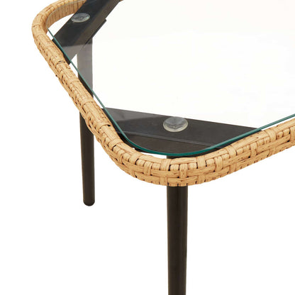vidaXL Coffee Table Brown and Black 90 x 45 x 43 cm Poly Rattan