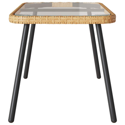 vidaXL Coffee Table Brown and Black 90 x 45 x 43 cm Poly Rattan
