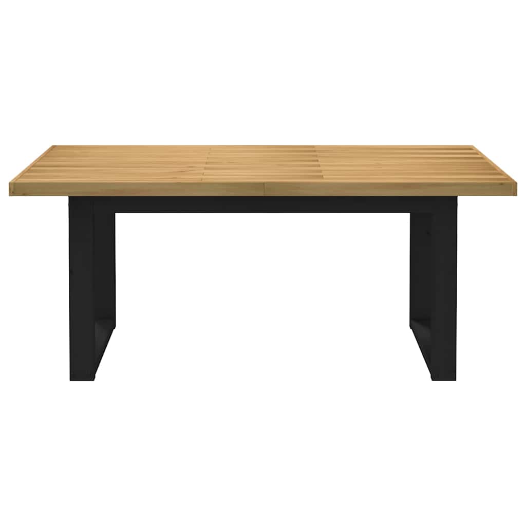 vidaXL Dining Table "NOAIN" U-Shaped Legs 180x90x75 cm Solid Wood Pine