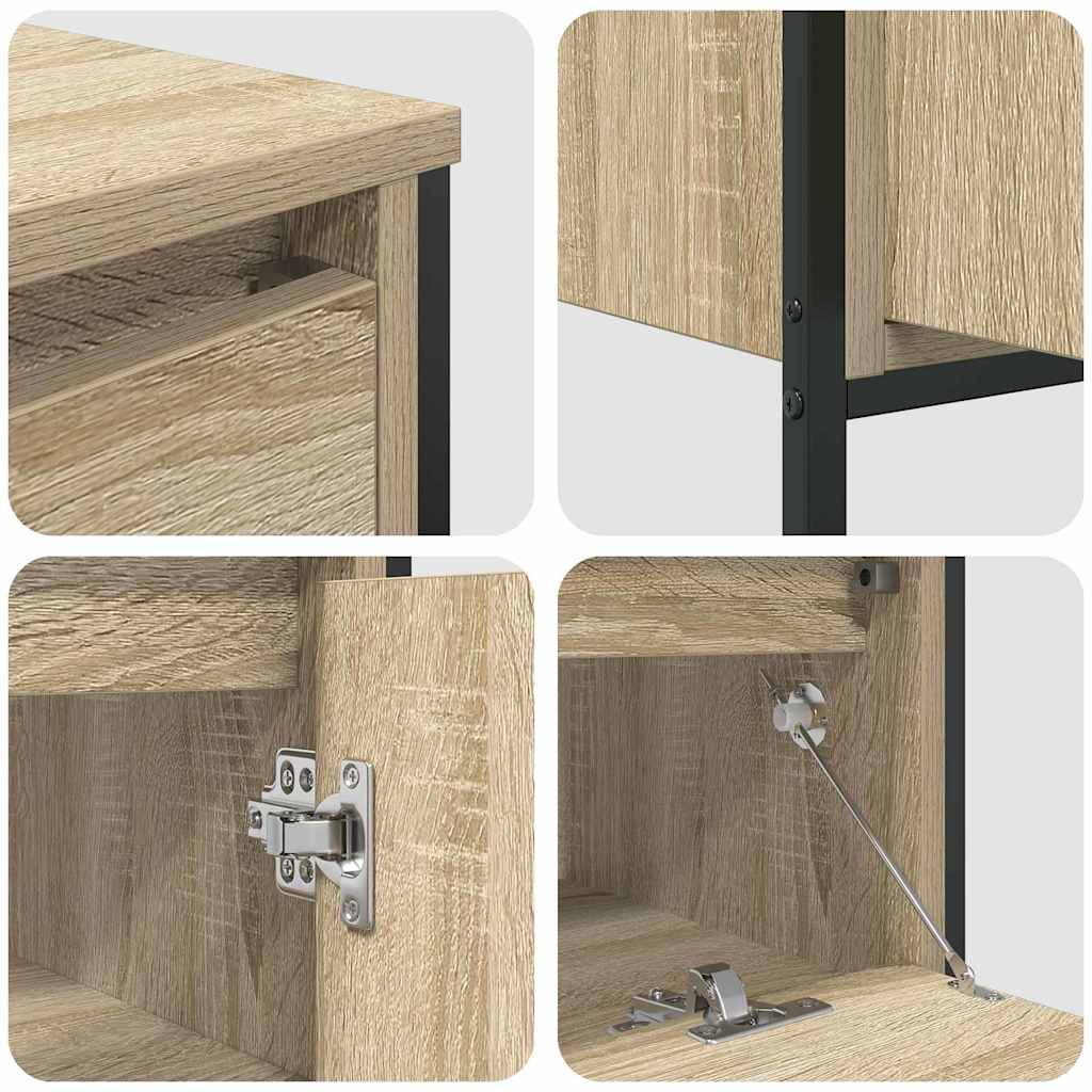 vidaXL Bathroom Furniture Set 3 pcs Sonoma Oak Engineered Wood