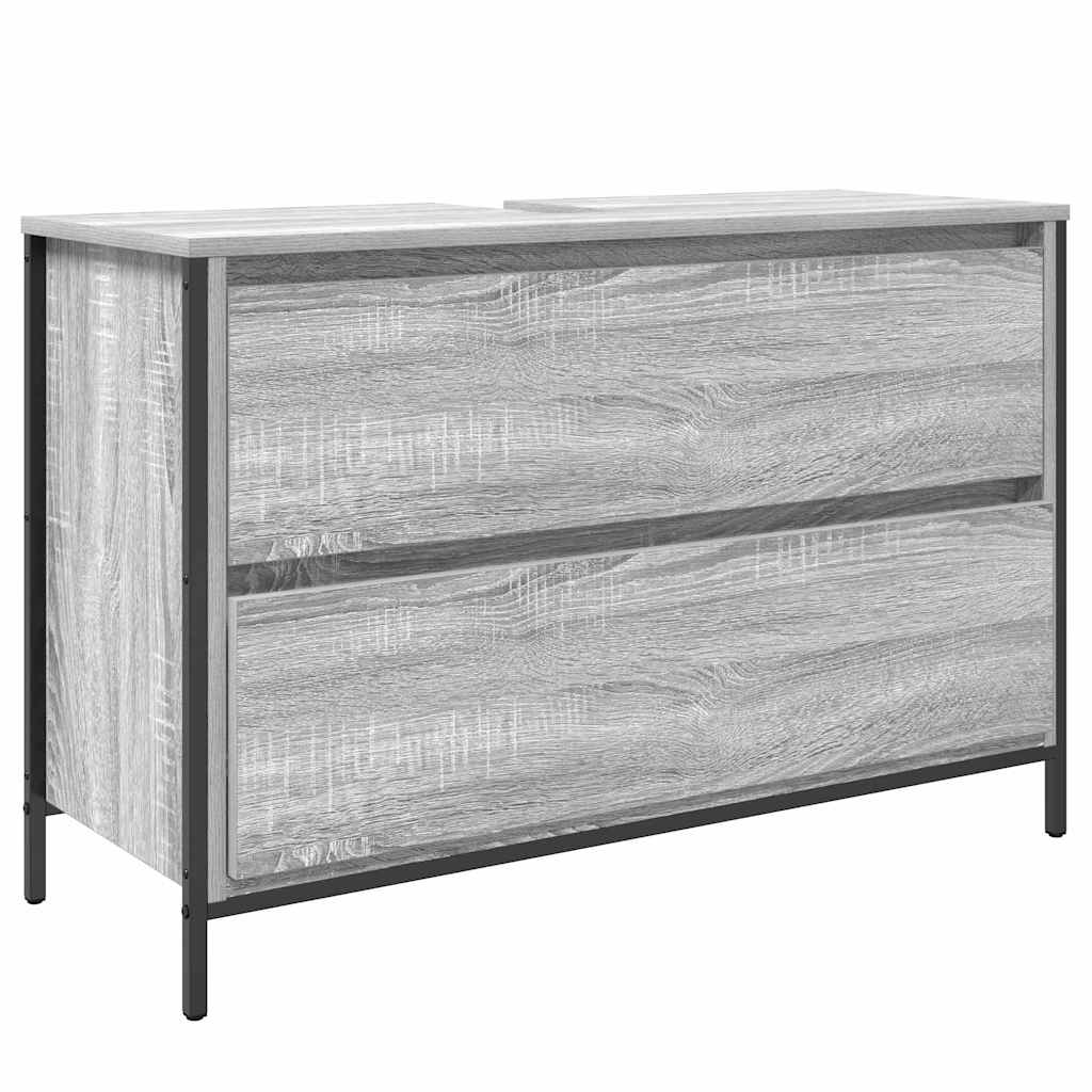 vidaXL Bathroom Furniture Set 3 pcs Grey Sonoma Engineered Wood
