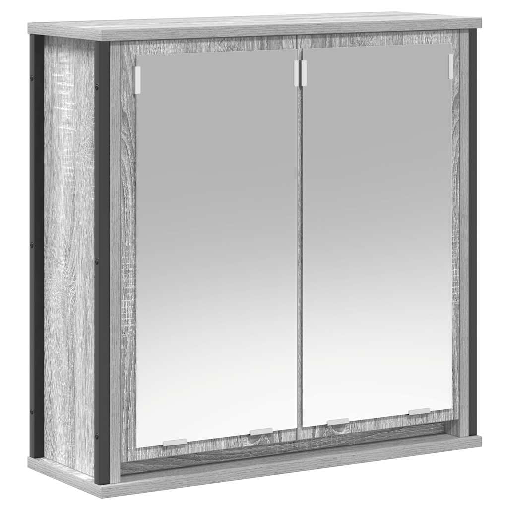 vidaXL 2 Piece Bathroom Furniture Set Grey Sonoma Engineered Wood