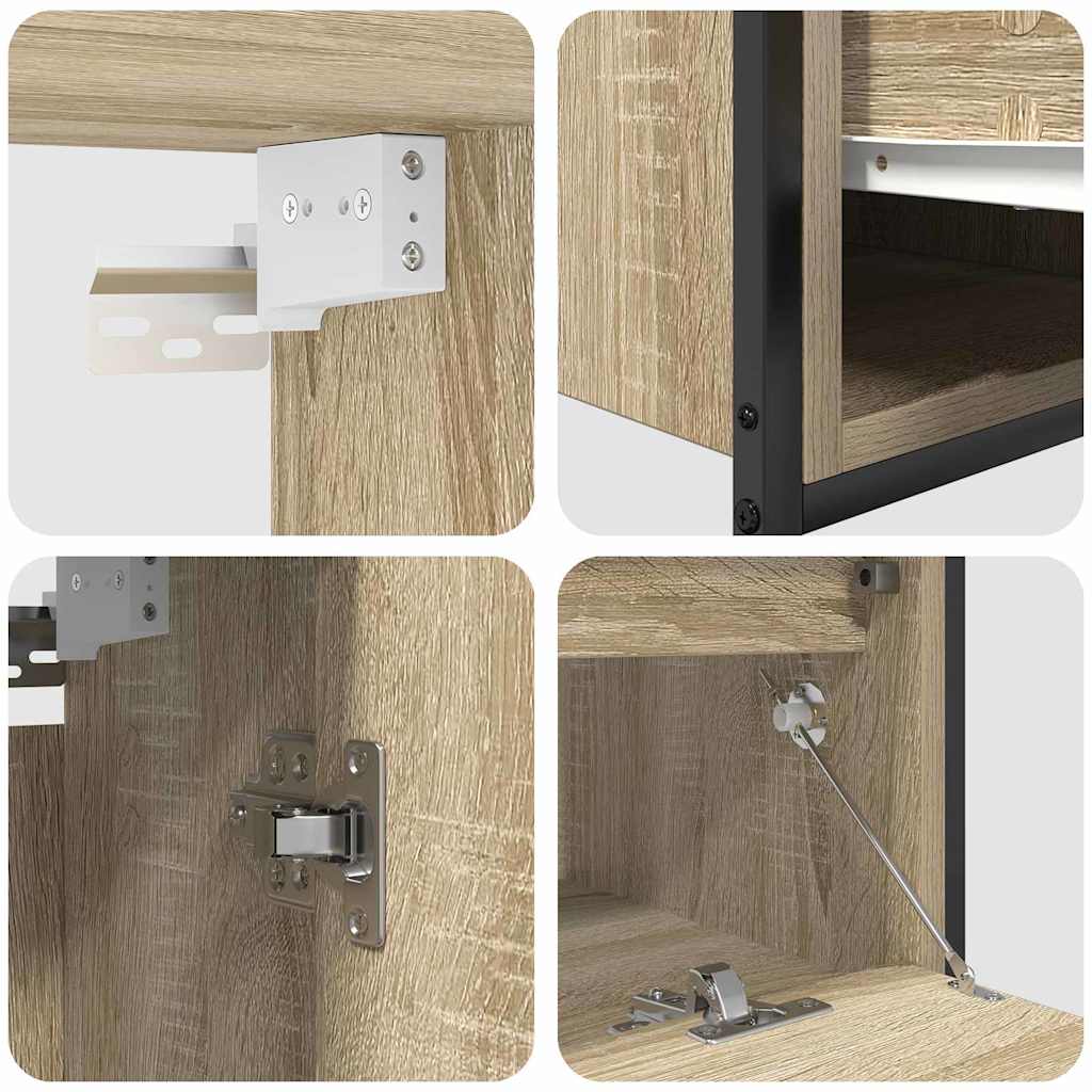 vidaXL Bathroom Furniture Set with Shelf 5 pcs Beige Engineered wood