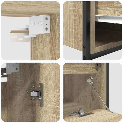 vidaXL Bathroom Furniture Set with Shelf 5 pcs Beige Engineered wood