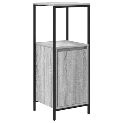 vidaXL Bathroom Furniture Set with Shelf 5 pcs Grey Engineered wood