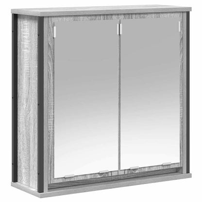 vidaXL Bathroom Furniture Set with Shelf 5 pcs Grey Engineered wood