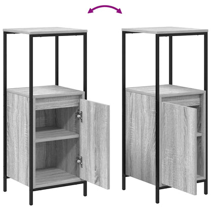 vidaXL Bathroom Furniture Set with Shelf 5 pcs Grey Engineered wood