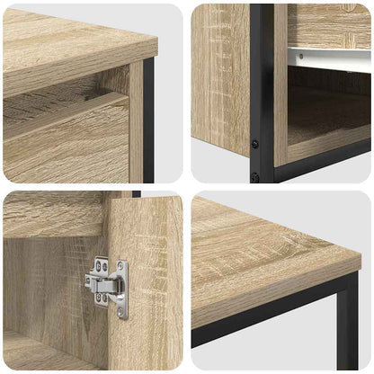 vidaXL Bathroom Furniture Set 2 pcs Sonoma Oak and Black