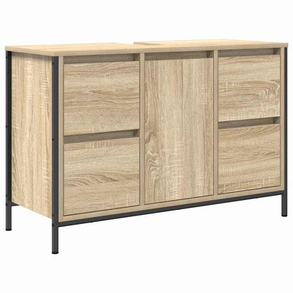 vidaXL Bathroom Furniture Set with Drawer 2 pcs Sonoma Oak and Black