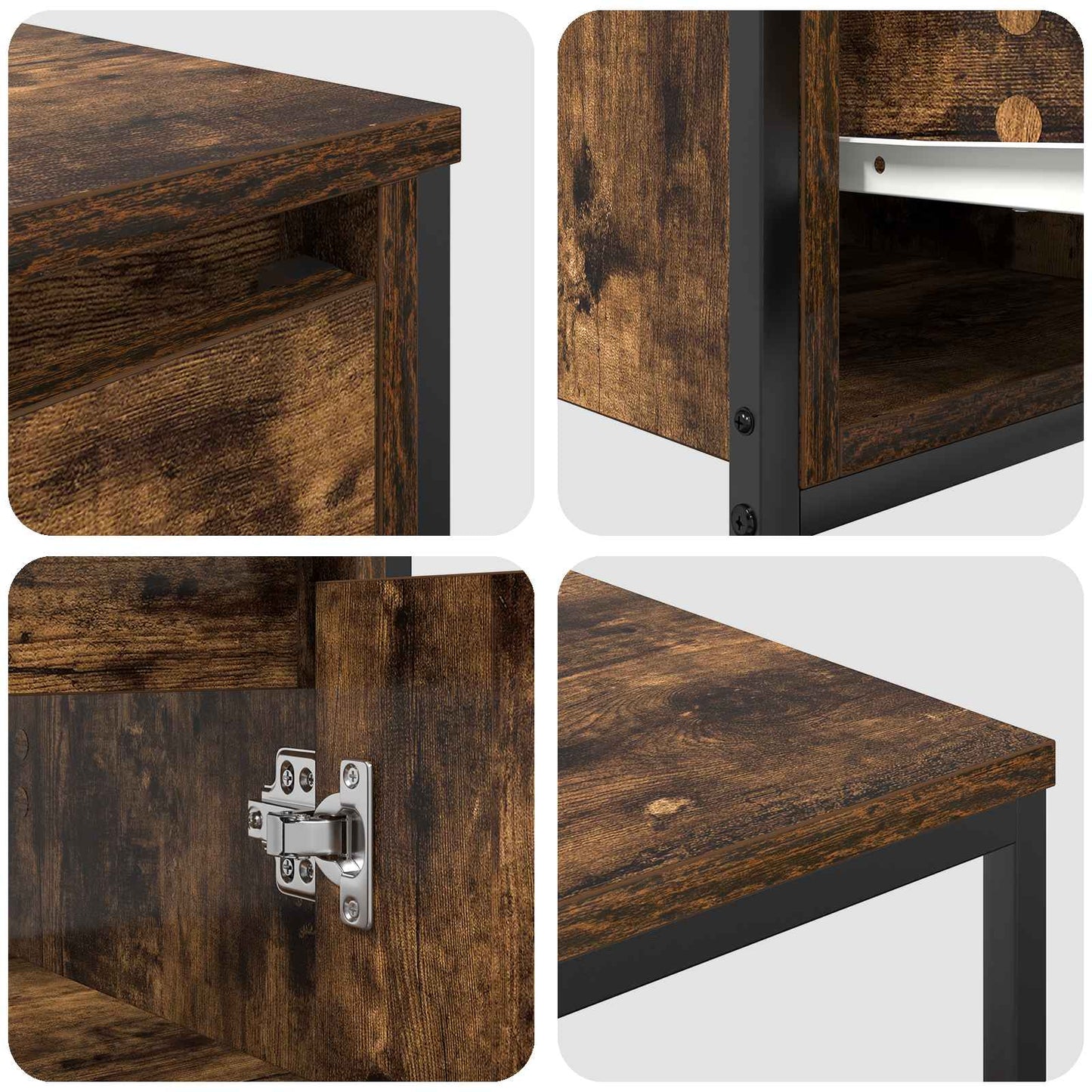 vidaXL Bathroom Furniture Set 2 pcs Smoked Oak and Black