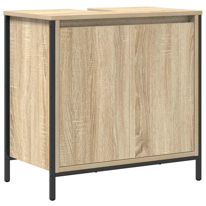 vidaXL 2 Piece Bathroom Furniture Set Sonoma Oak Engineered Wood