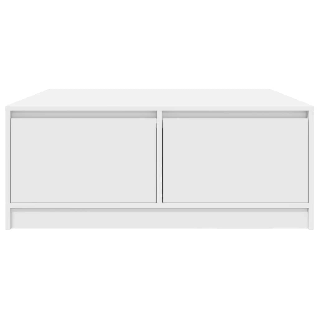 vidaXL Coffee Table with Drawers White 100x100x40 cm