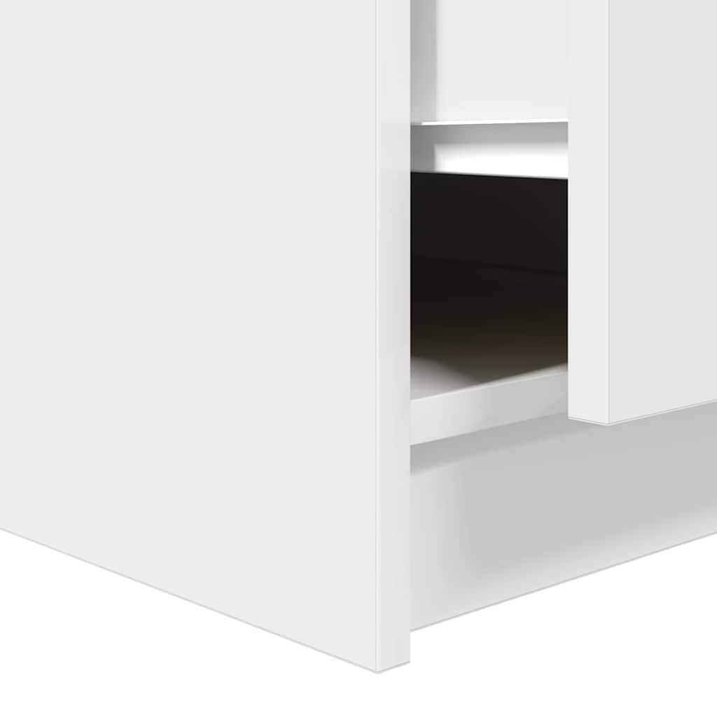 vidaXL Coffee Table with Drawers White 100x100x40 cm