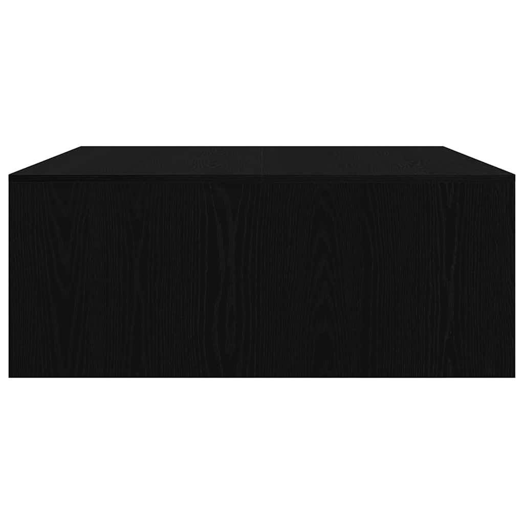 vidaXL Coffee Table with Drawers Black Oak 100x100x40 cm