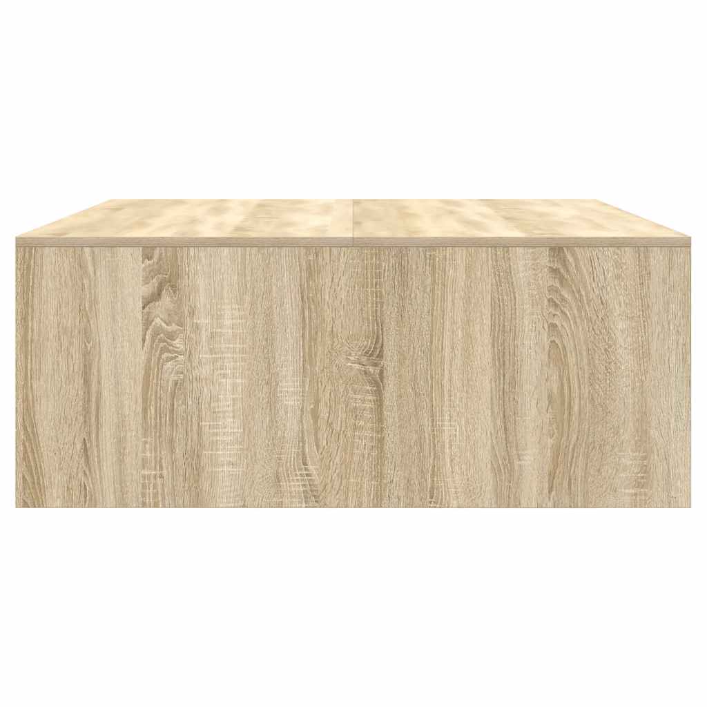 vidaXL Coffee Table with Drawers Sonoma Oak 100x100x40 cm