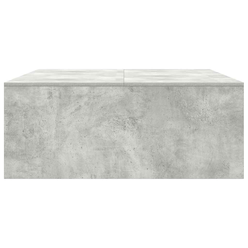 vidaXL Coffee Table with Drawers Concrete Grey 100x100x40 cm