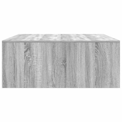 vidaXL Coffee Table with Drawers Grey Sonoma 100x100x40 cm