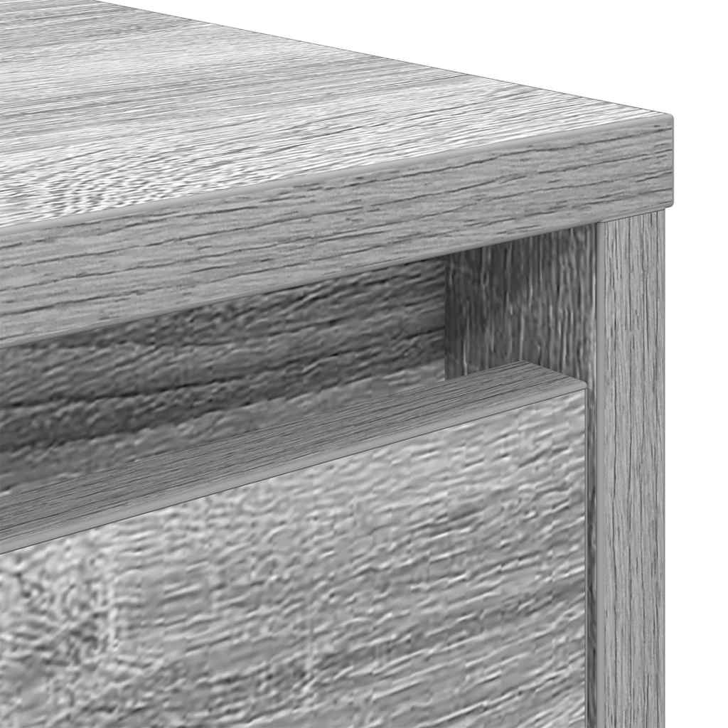 vidaXL Coffee Table with Drawers Grey Sonoma 100x100x40 cm