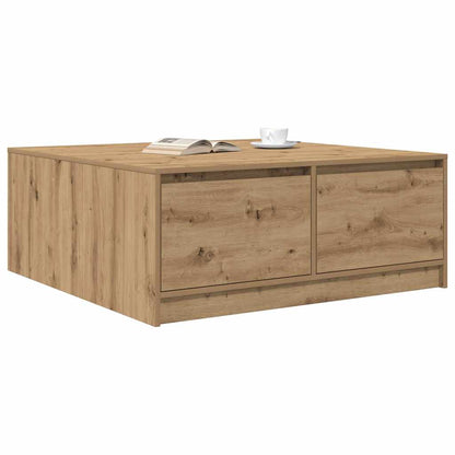 vidaXL Coffee Table with Drawers Artisan Oak 100x100x40 cm