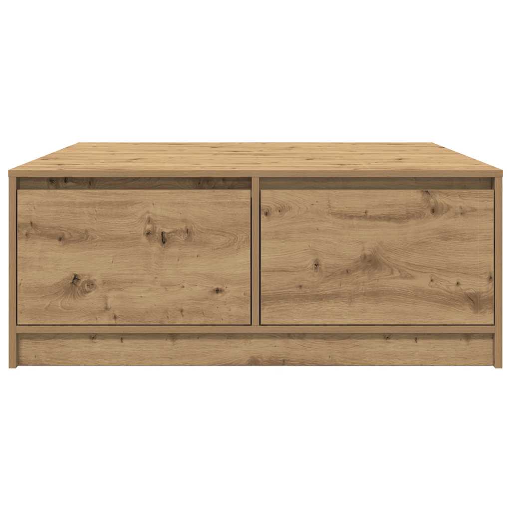 vidaXL Coffee Table with Drawers Artisan Oak 100x100x40 cm