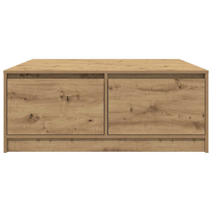 vidaXL Coffee Table with Drawers Artisan Oak 100x100x40 cm