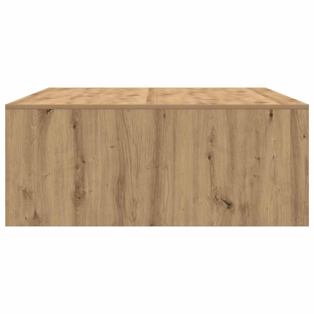 vidaXL Coffee Table with Drawers Artisan Oak 100x100x40 cm