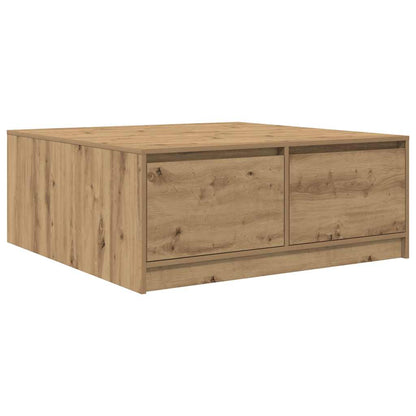 vidaXL Coffee Table with Drawers Artisan Oak 100x100x40 cm